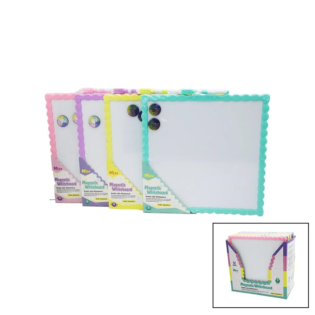 Manyetik Beyaz Yazı Tahtası - Çift Taraflı - 29x29 cm - Renkli Çerçeve Fiyatı, Yorumları ve Özellikleri