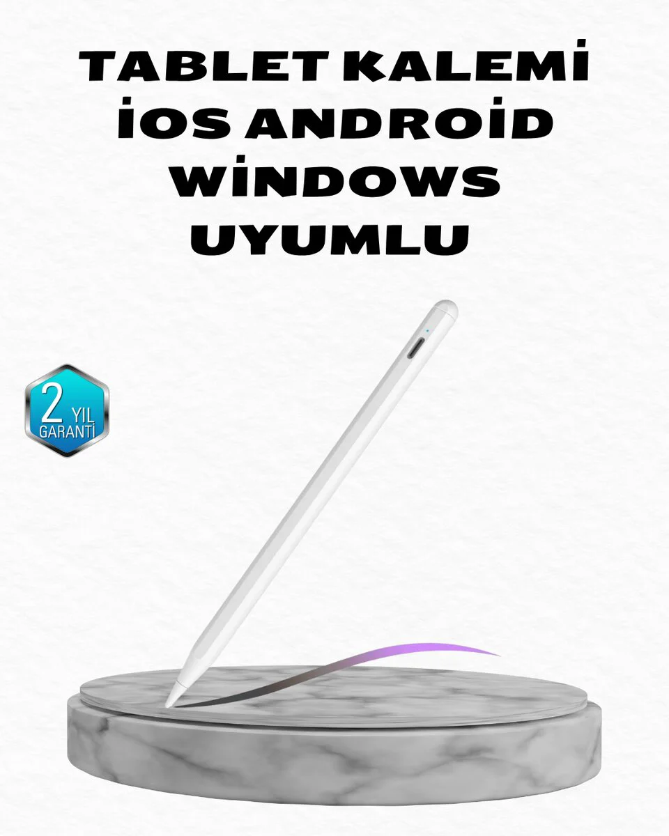 Manyetik Dokunmatik Kalem – Bluetooth Gerektirmeyen Type-C Şarjlı iPad ve Android Uyumlu Hassas Stylus
