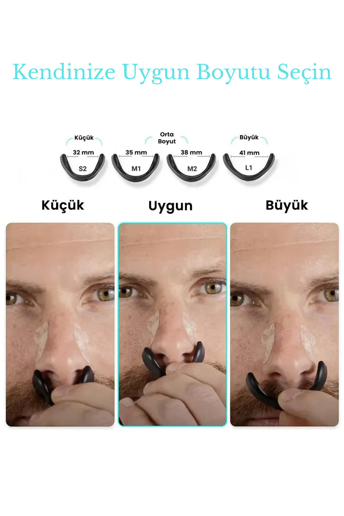 Manyetik En Iyi Mıknatıslı Burun Bandı - Horlama Önleyici - 4 Far