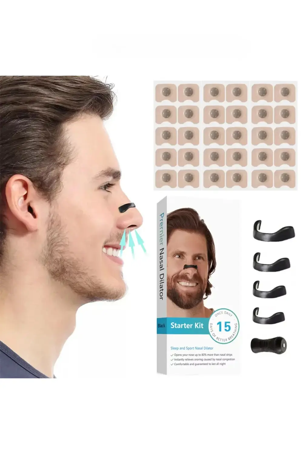 Manyetik En Iyi Mıknatıslı Burun Bandı - Horlama Önleyici - 4 Far