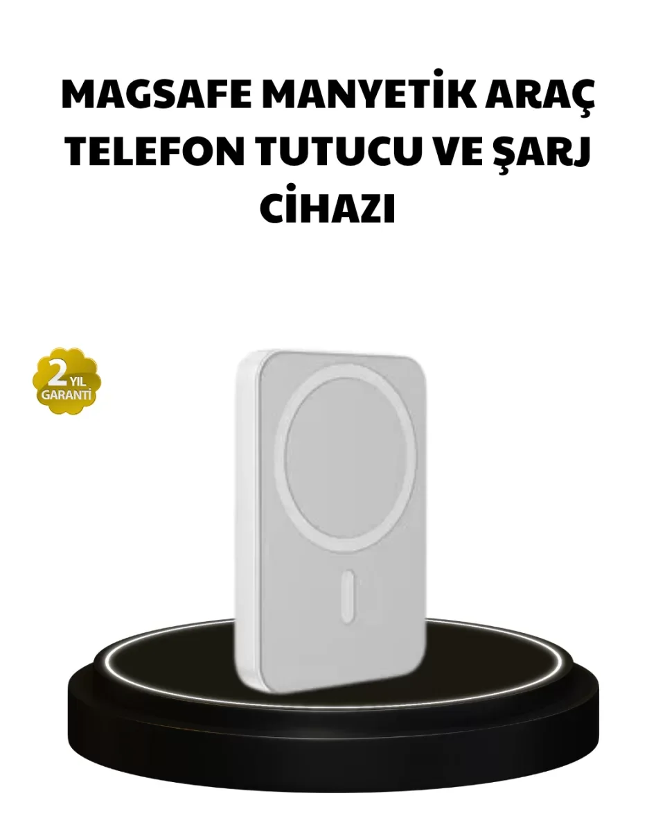 Manyetik Kablosuz Powerbank – iPhone 12/13/14/15 Uyumlu, Hızlı Şarjlı, Ultra Hafif - Lisinya
