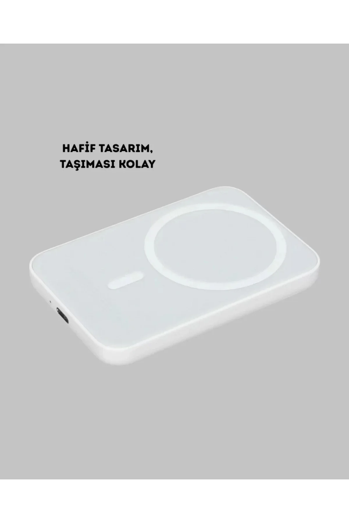 Manyetik Kablosuz Powerbank – iPhone 12/13/14/15 Uyumlu, Hızlı Şa