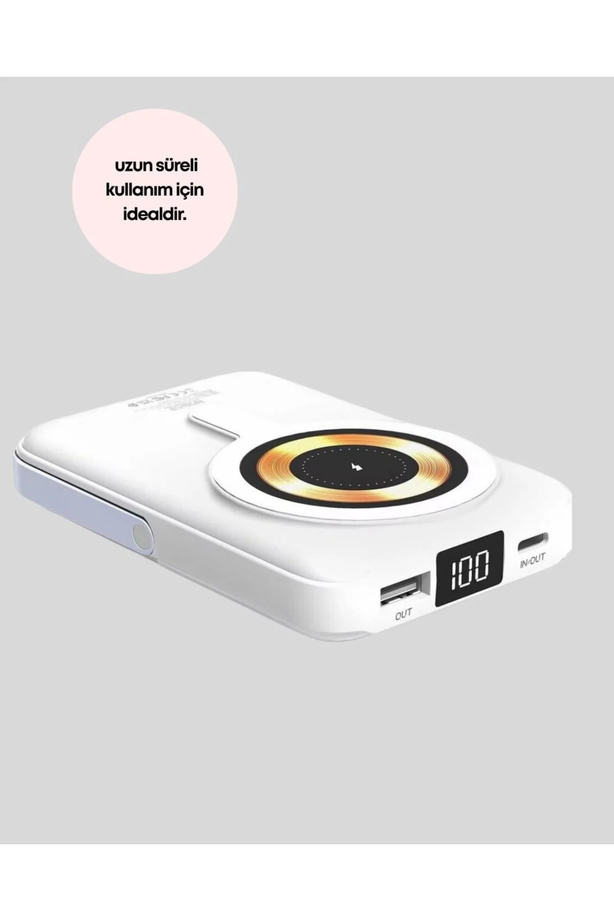 Manyetik Kablosuz Powerbank 22.5W Hızlı Şarj LCD Ekranlı