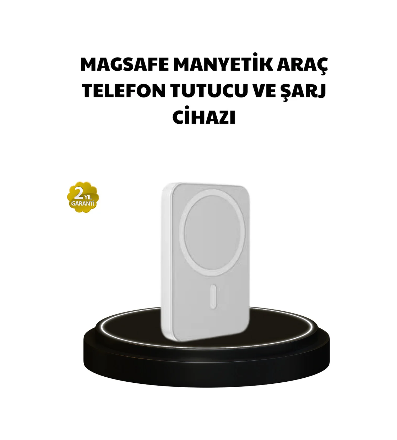Manyetik Kablosuz Powerbank İphone 12/13/14/15 Uyumlu, Hızlı Şarjlı, Ultra Hafif - Lisinya Diğer