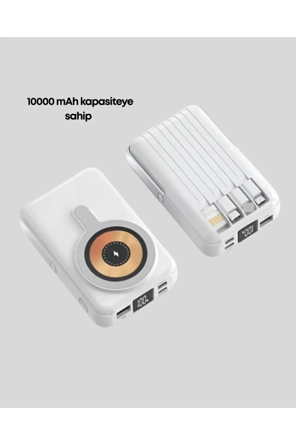 Manyetik Kablosuz Powerbank 22.5W Hızlı Şarj LCD Ekranlı