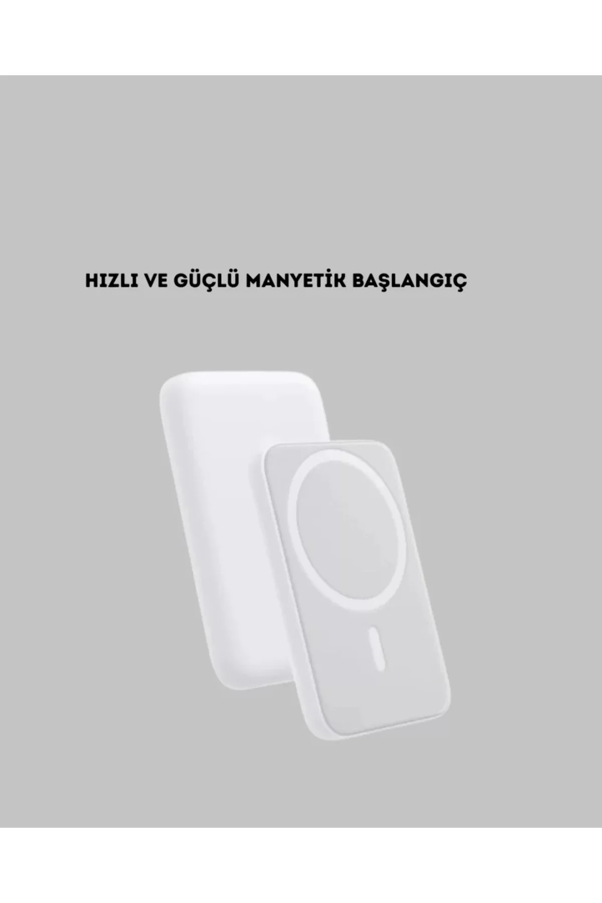 Manyetik Kablosuz Powerbank – iPhone 12/13/14/15 Uyumlu, Hızlı Şa