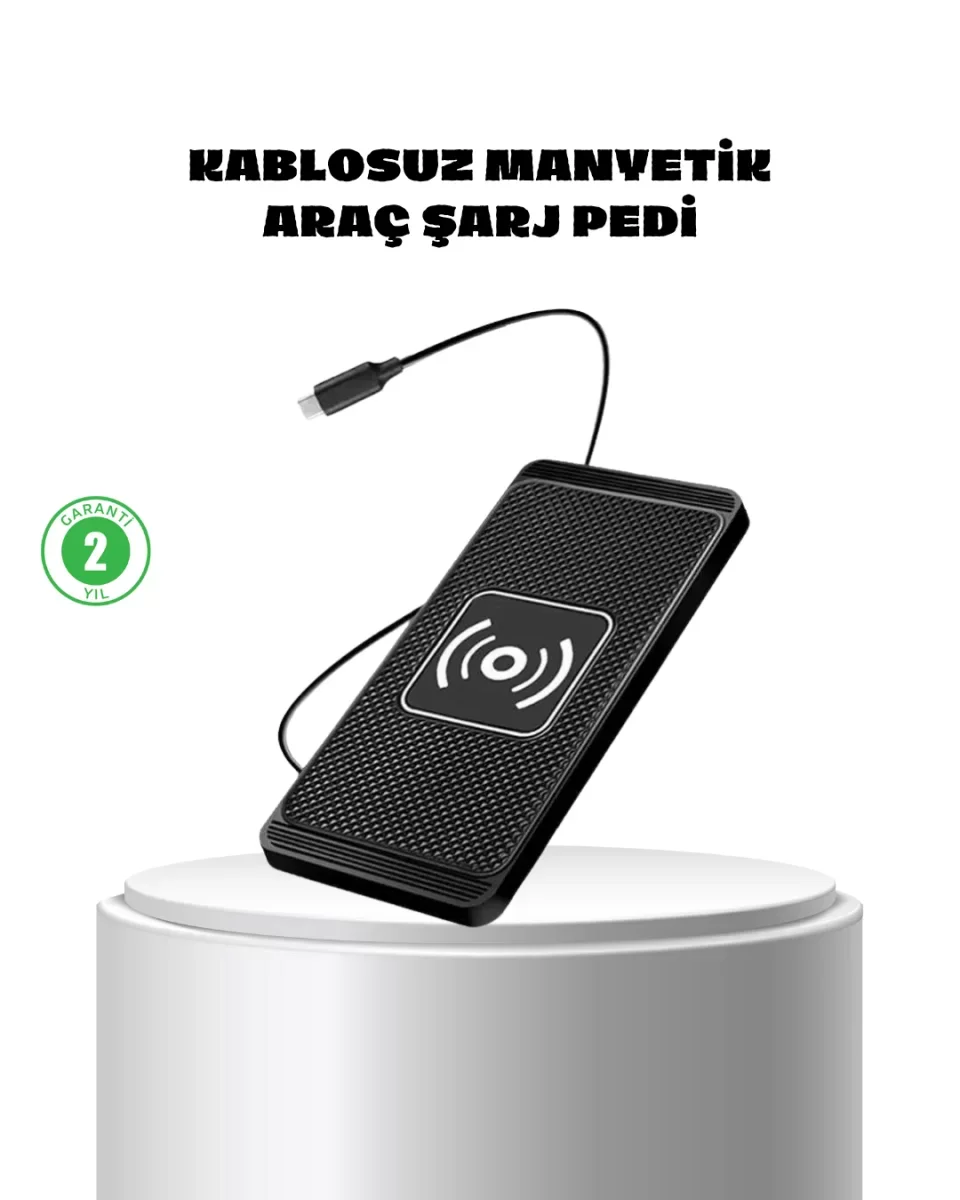 Manyetik Kablosuz Şarj Pedi 15W Hızlı Şarj Kaymaz Silikon Qi Dest