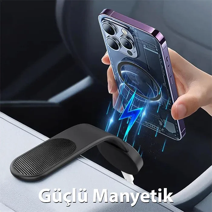 Manyetik Kablosuz Şarjlı Araç Telefon Tutucu WH-160 - Torpido Üstü Katlanabilir