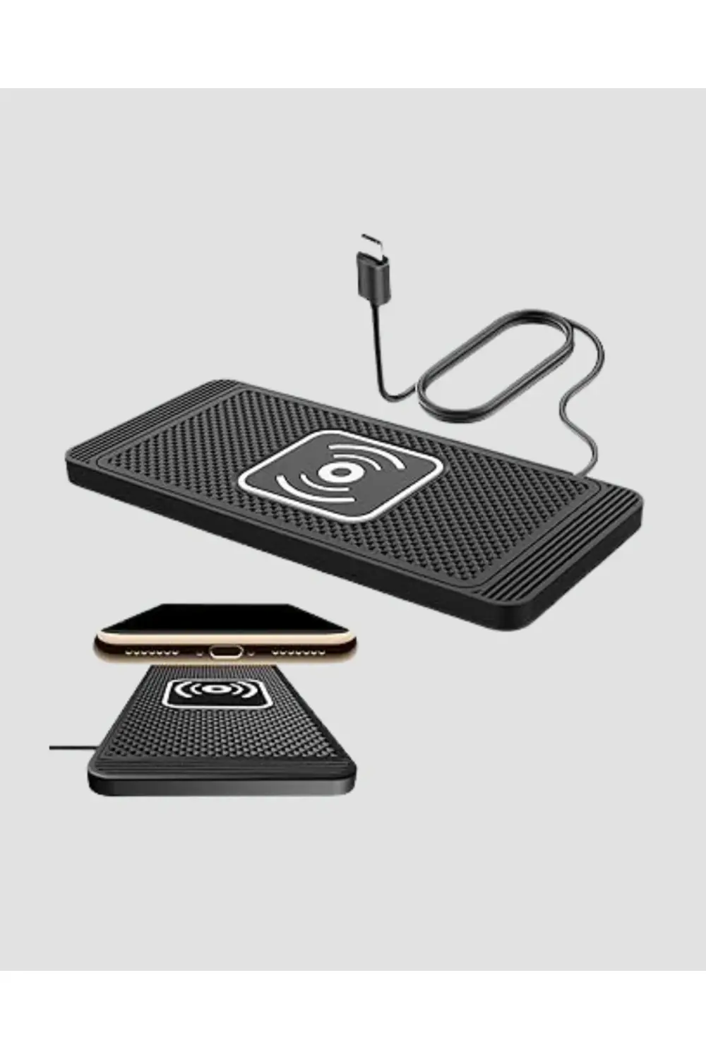 Manyetik Kablosuz Şarj Pedi 15W Hızlı Şarj Kaymaz Silikon Qi Dest