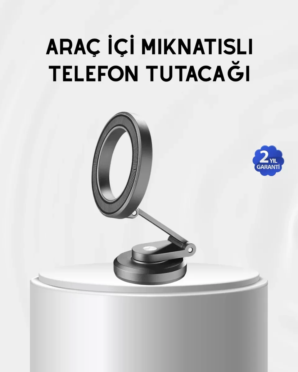 Manyetik Katlanabilir Araç Telefon Tutucu – MagSafe Uyumlu, 360° Ayarlanabilir, Güçlü Mıknatıs - Lisinya