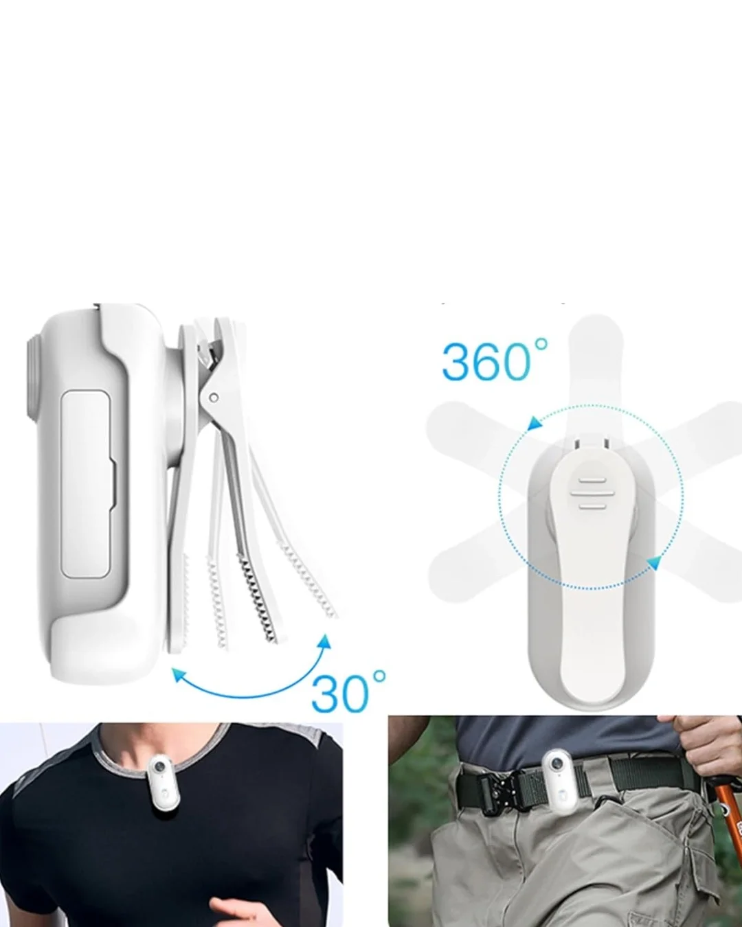 Manyetik Klipsli Mini Aksiyon Kamera 4K WiFi Bağlantılı Geniş Açı