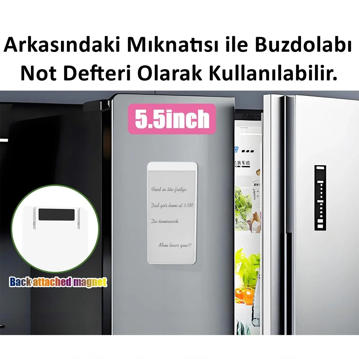 Manyetik Mini Sihirli Yazı Tahtası 5,5'' - 14 cm