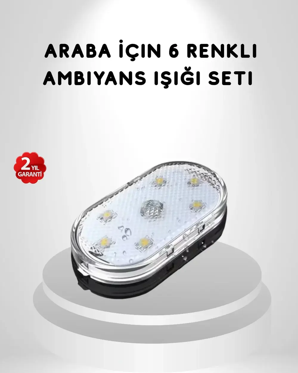 Manyetik Montajlı Araba İçi Ambiyans Işıkları – Kablosuz ve Şık T