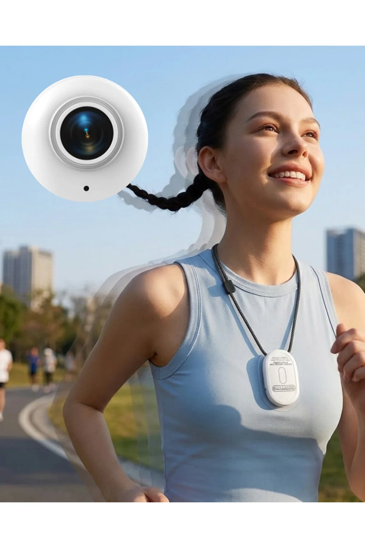 Manyetik Sabitlemeli 1080P Spor Kamera Geniş Açı Lens ve Mobil Ba