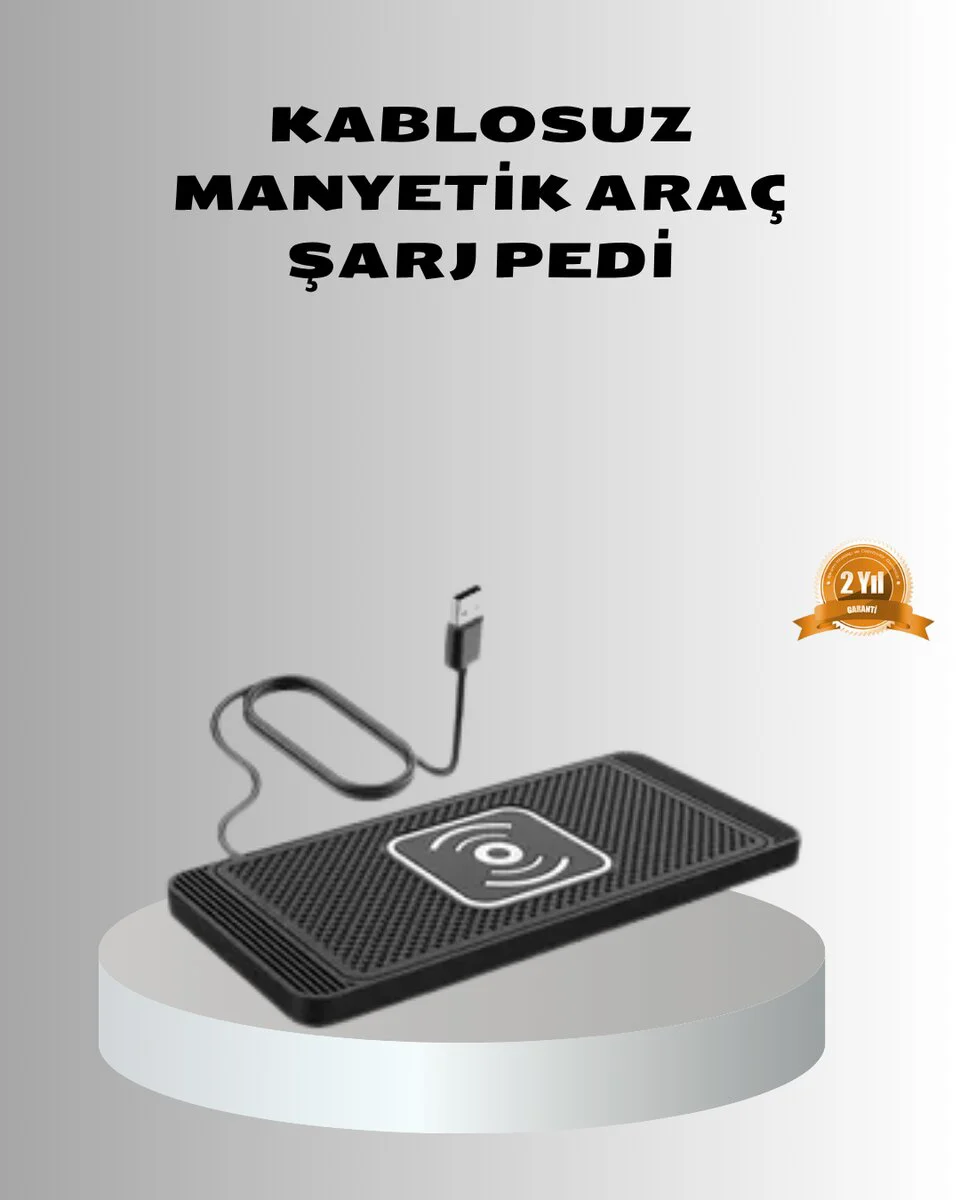 Manyetik Şarj Pedi 7.5W 10W 15W - Kaymaz Tabanlı Hızlı Şarj Kiti