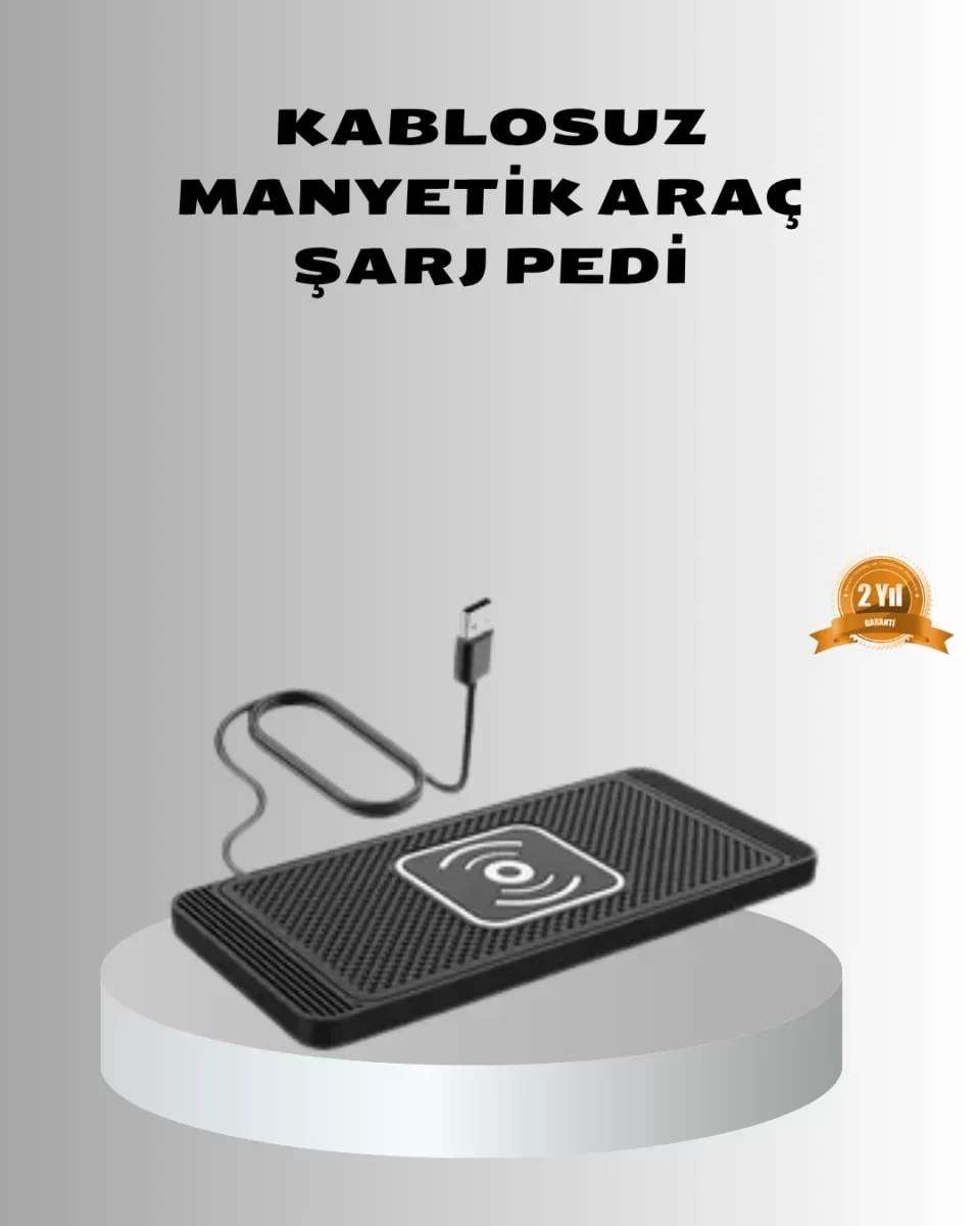 Manyetik Şarj Pedi 7.5W 10W 15W Hızlı Şarj Kaymaz Tabanlı - Lisinya