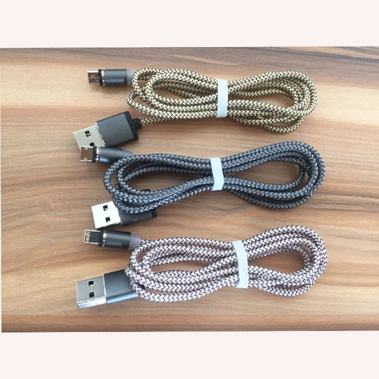 Manyetik Şarj USB Kablosu - Type‑C & iPhone, Yuvarlak Başlık, 3A Hızlı Şarj (5775)