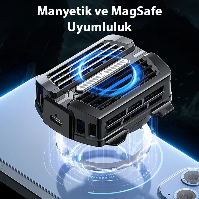 Manyetik Telefon Soğutucu Fan – Powerbank Girişli Oyuncu Radyatörü