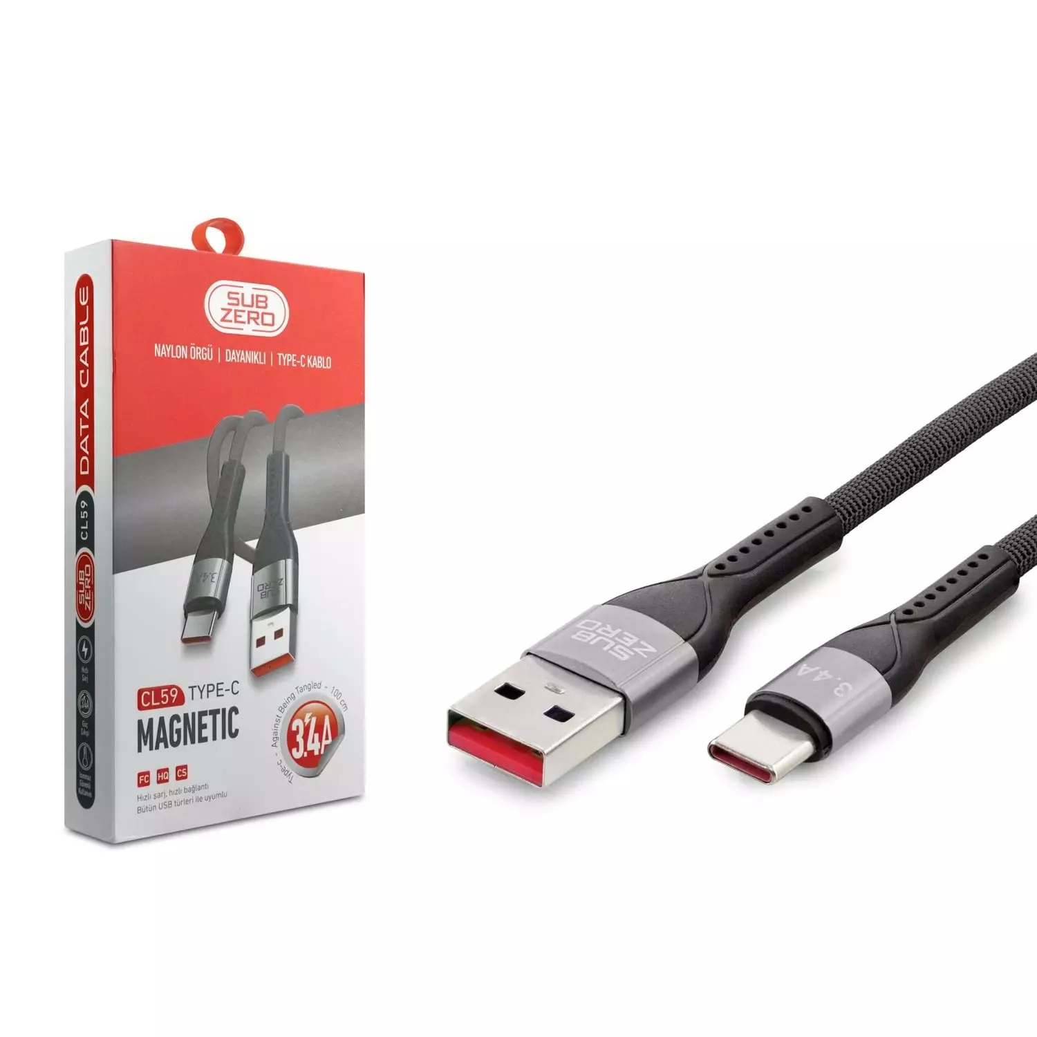 manyetik type-c şarj kablosu
