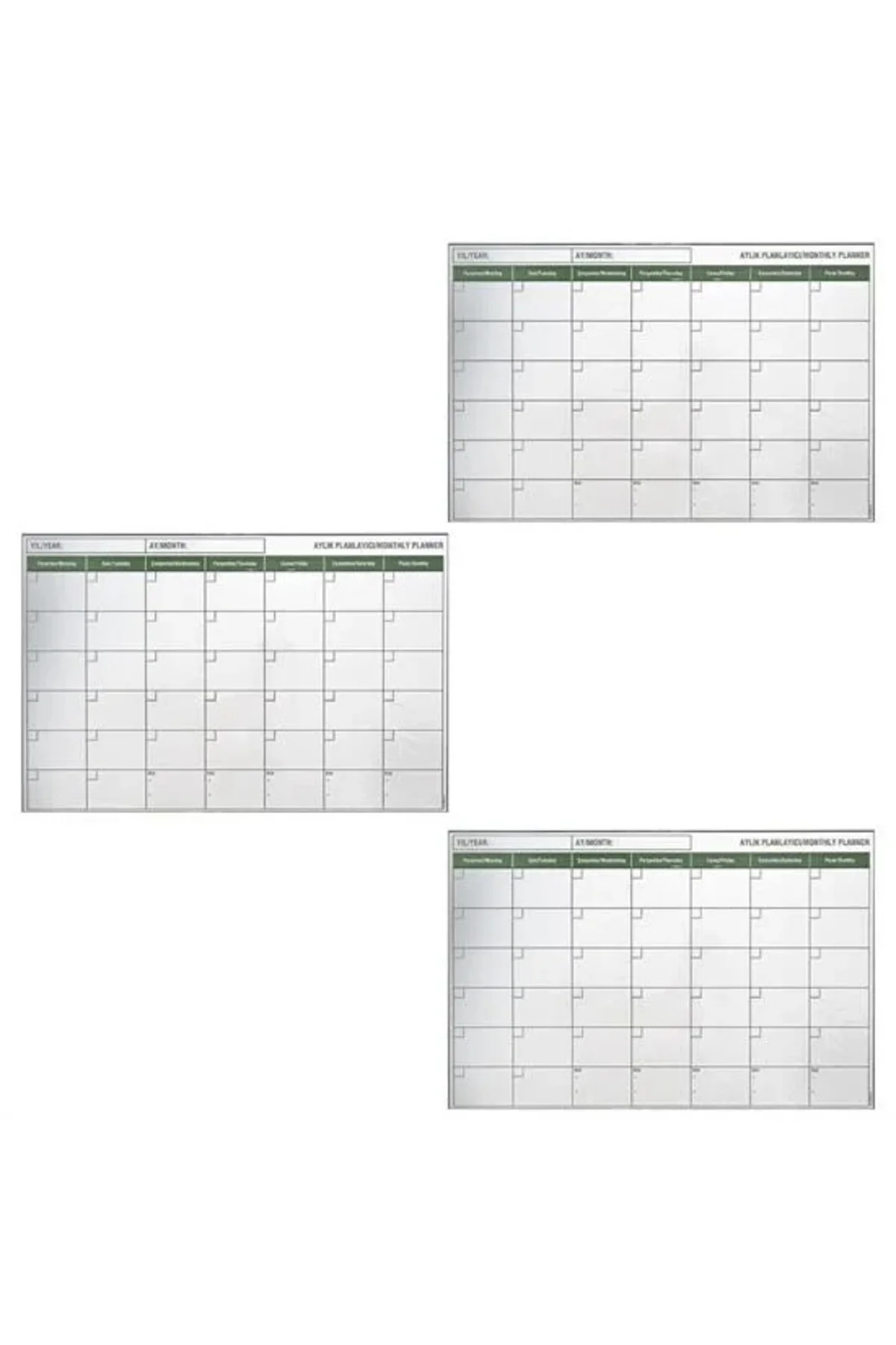 Manyetik Yapışkanlı Bir Aylık Program Planlayıcı Takvim 85x56 cm Manyetik Yapışkanlı Bir Aylık Program Planlayıcı Takvim 85x56 cm