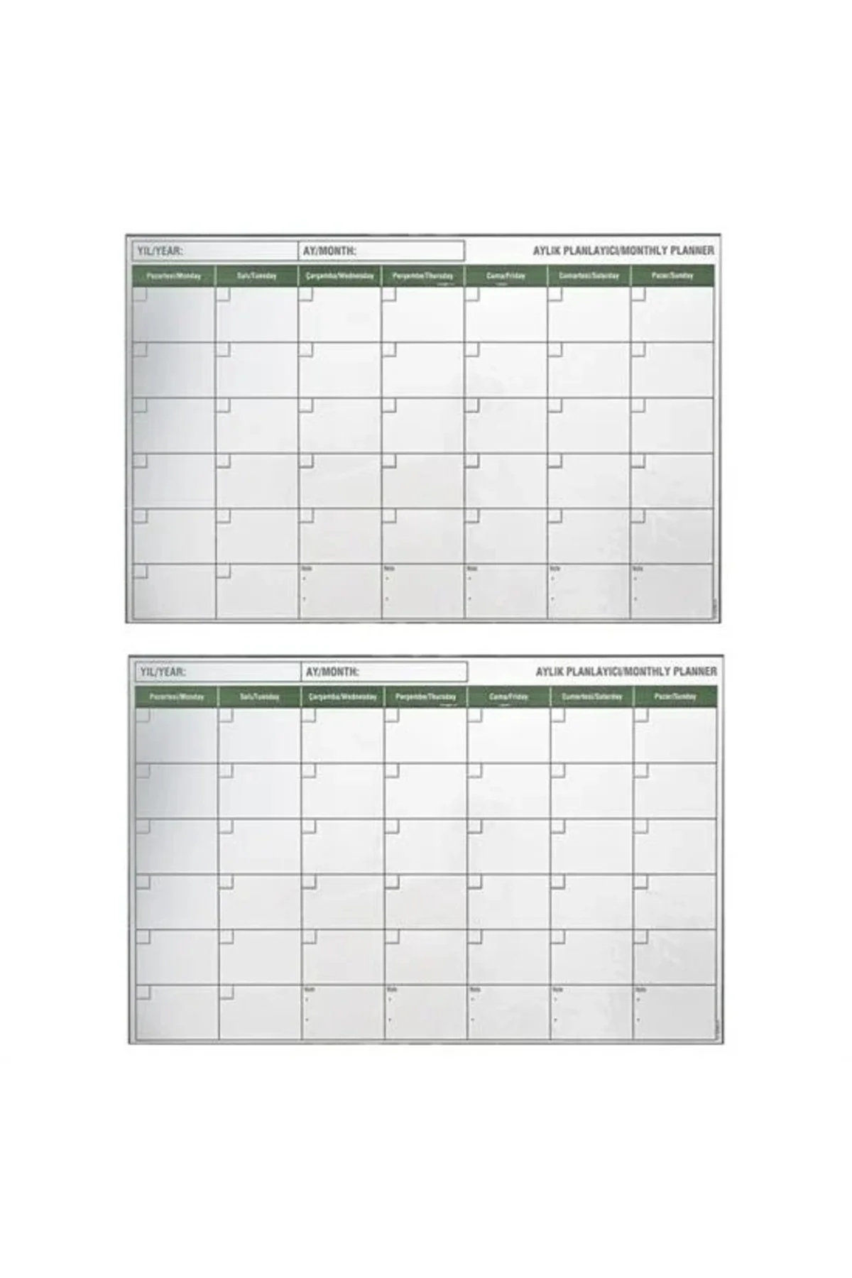 Manyetik Yapışkanlı Bir Aylık Program Planlayıcı Takvim 85x56 cm Manyetik Yapışkanlı Bir Aylık Program Planlayıcı Takvim 85x56 cm
