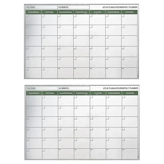 Manyetik Yapışkanlı Bir Aylık Program Planlayıcı Takvim 85x56 Cm Bx40 Fiyatı, Yorumları ve Özellikleri