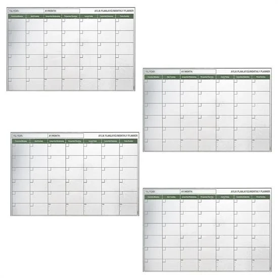Manyetik Yapışkanlı Bir Aylık Program Planlayıcı Takvim 85x56 Cm Bx40 Fiyatı, Yorumları ve Özellikleri