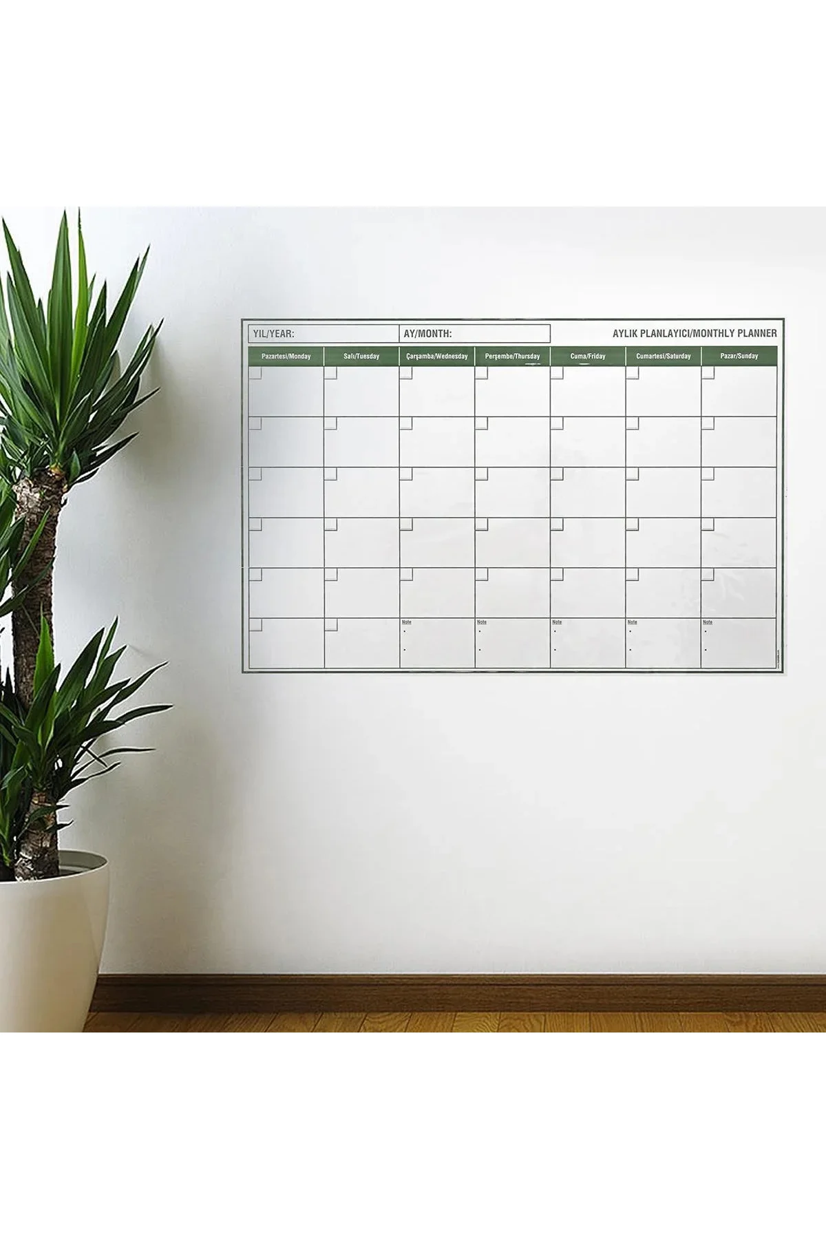 Manyetik Yapışkanlı Bir Aylık Program Planlayıcı Takvim 85x56 cm Manyetik Yapışkanlı Bir Aylık Program Planlayıcı Takvim 85x56 cm
