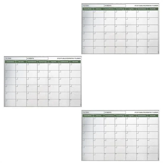 Manyetik Yapışkanlı Bir Aylık Program Planlayıcı Takvim 85x56 cm Fiyatı, Yorumları ve Özellikleri