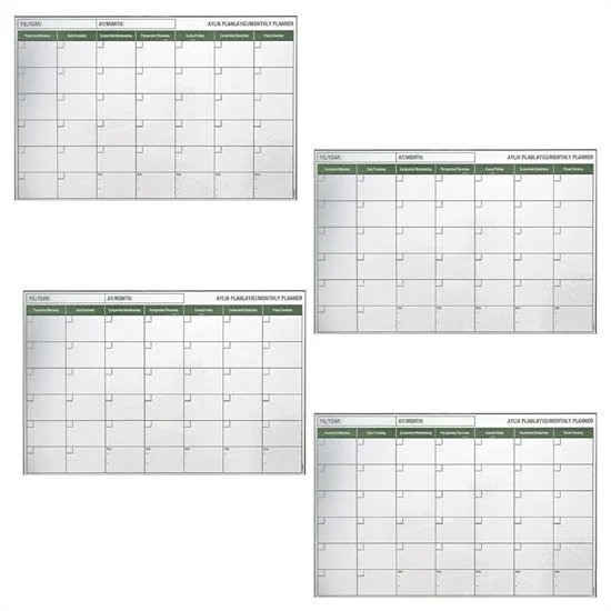Manyetik Yapışkanlı Bir Aylık Program Planlayıcı Takvim 85x56 cm Fiyatı, Yorumları ve Özellikleri