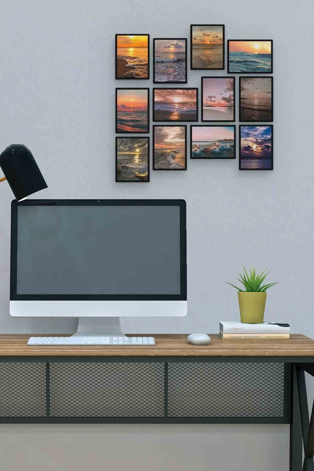 Manzara 12 Parça Mdf (ahşap) Tablo Ofis Boyu 