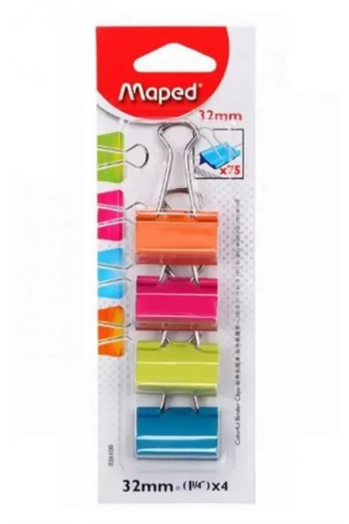 Maped Ofis Ve Kirtasiye Maped 50 Gr Paket Lastiği + Maped 32 Mm 4'Lü Clips 2'Li Set