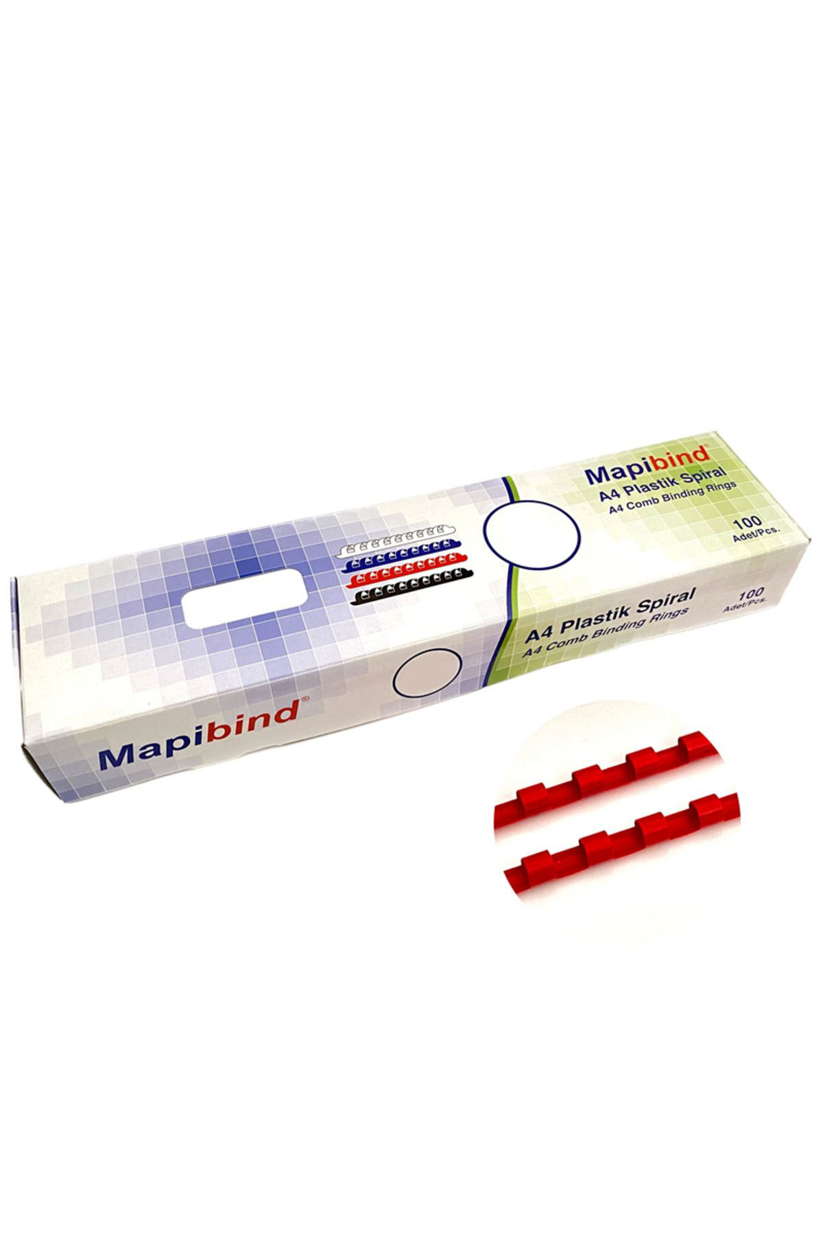 Mapi Mapibind 8Mm Plastik Spiral Kirmizi 100 Ad.