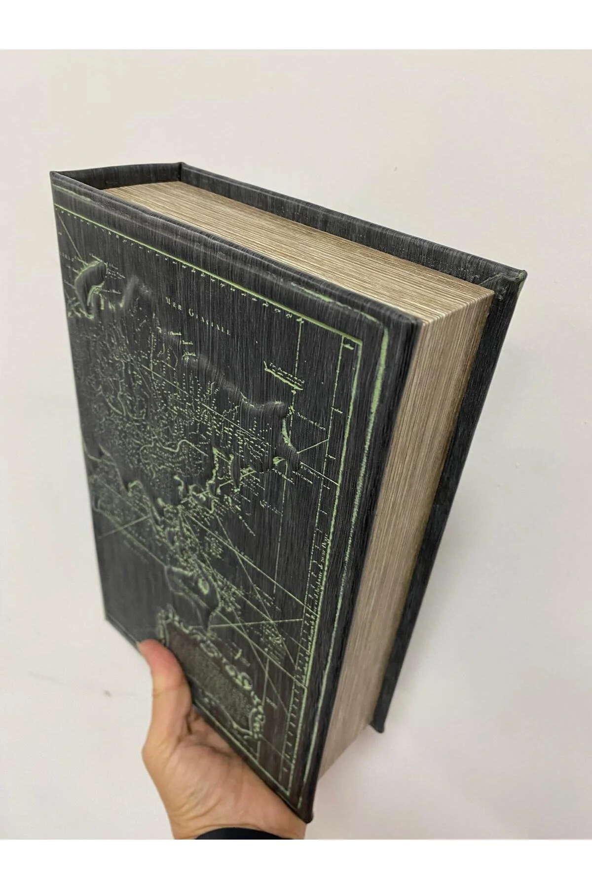 Maporium Kabartmalı Dekoratif Kitap Kutu 7x18x27 Cm - Görsel 5
