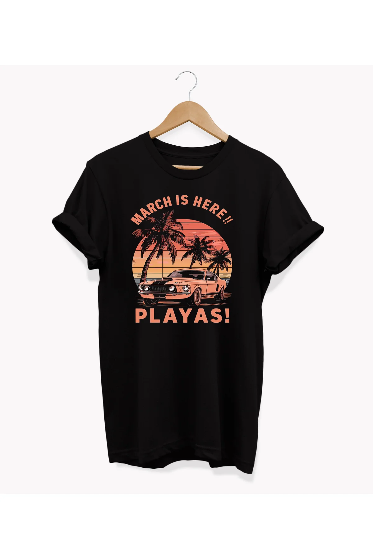 , March Baskılı, %100 Pamuk, Bisiklet Yaka, Basic T-shirt, Normal