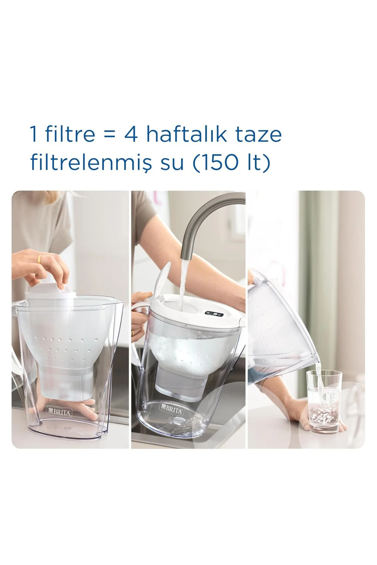 Marella XL 3x Maxtra Pro All-In-1 Filtreli Sürahi Paketi Pro - Grafit (3.5 lt)