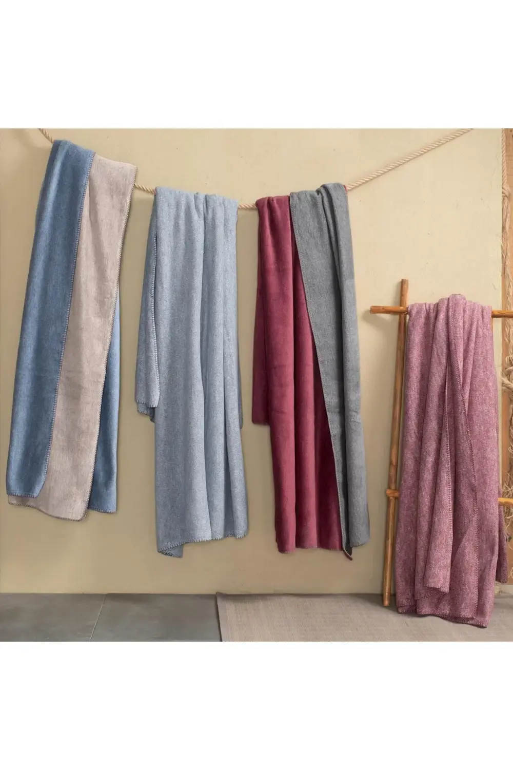 Sarev Maren Battaniye Çift Kişilik Gri