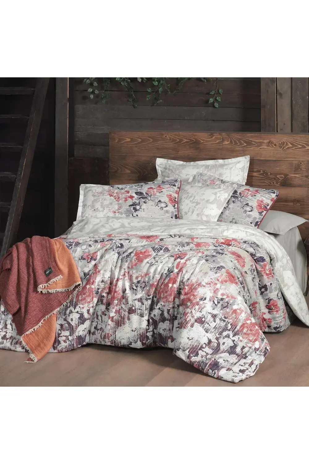 Margaret King Size (Battal Boy) %100 Pamuk Flanel (Pazen) Nevresi