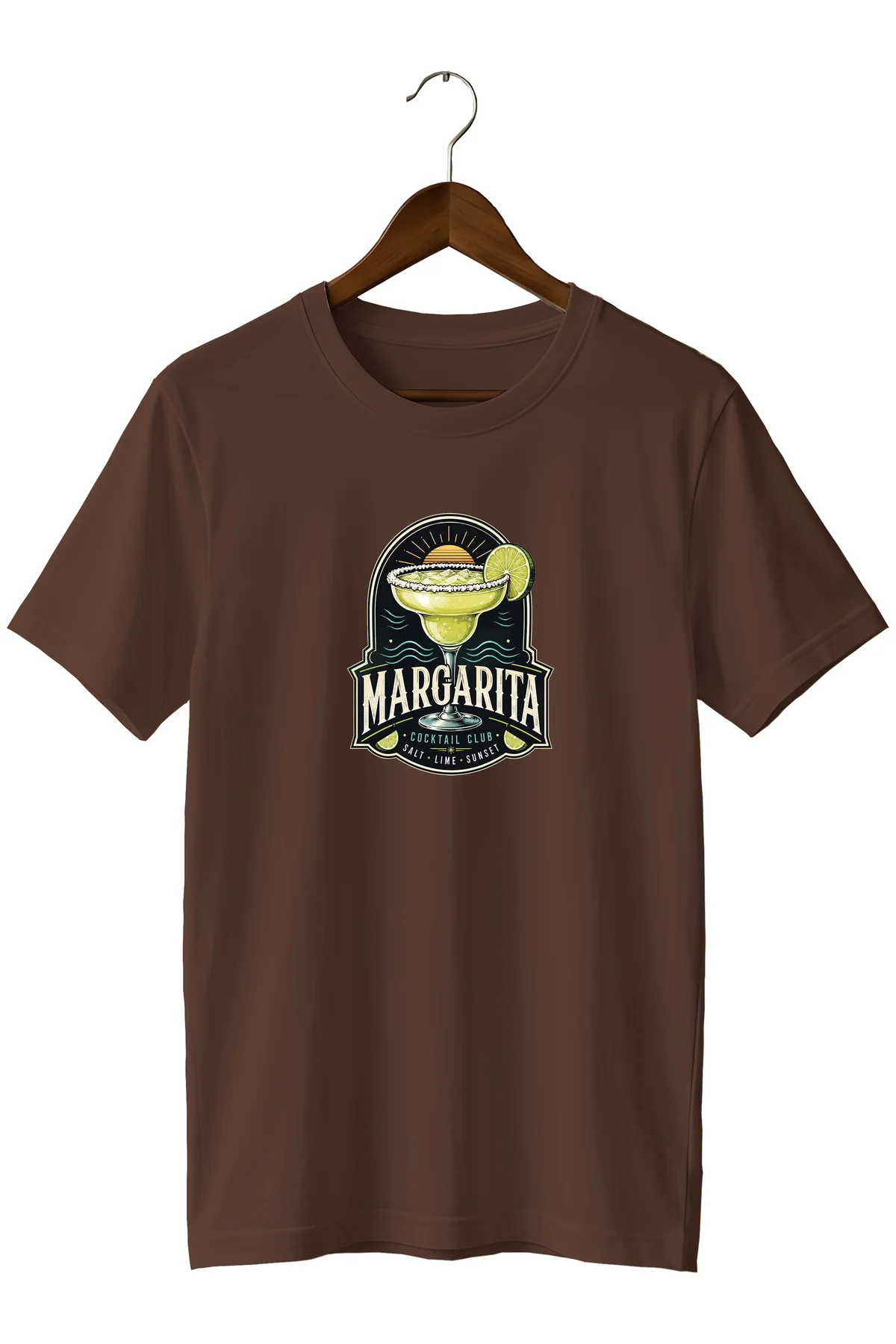 Margarita Cocktail Club Unisex Kokteyl Baskılı Regular Kalıp Bisiklet Yaka T-Shirt