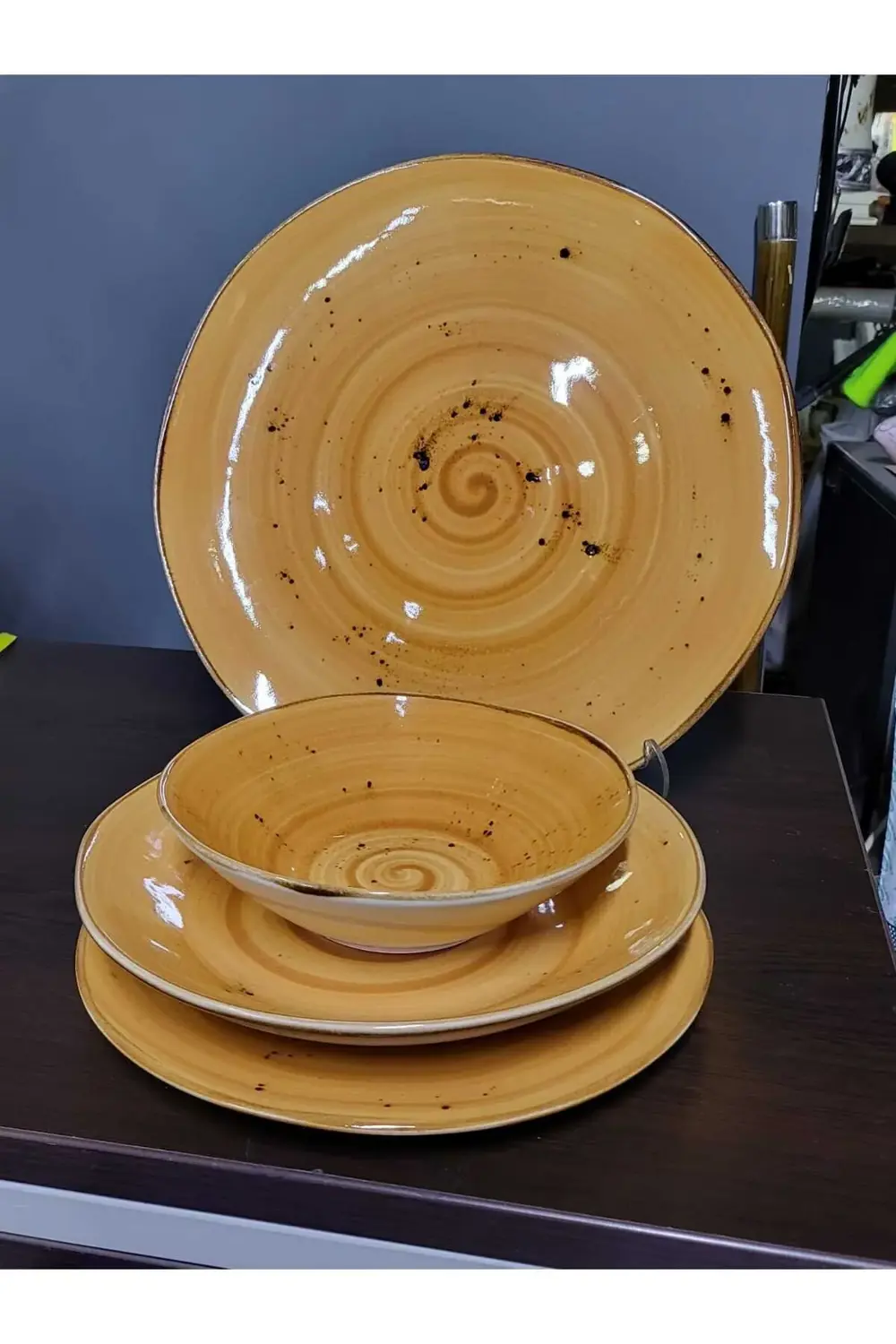 Marianna Organik Form Kahverengi 24 Parça 6 Kişilik Yemek Takımı