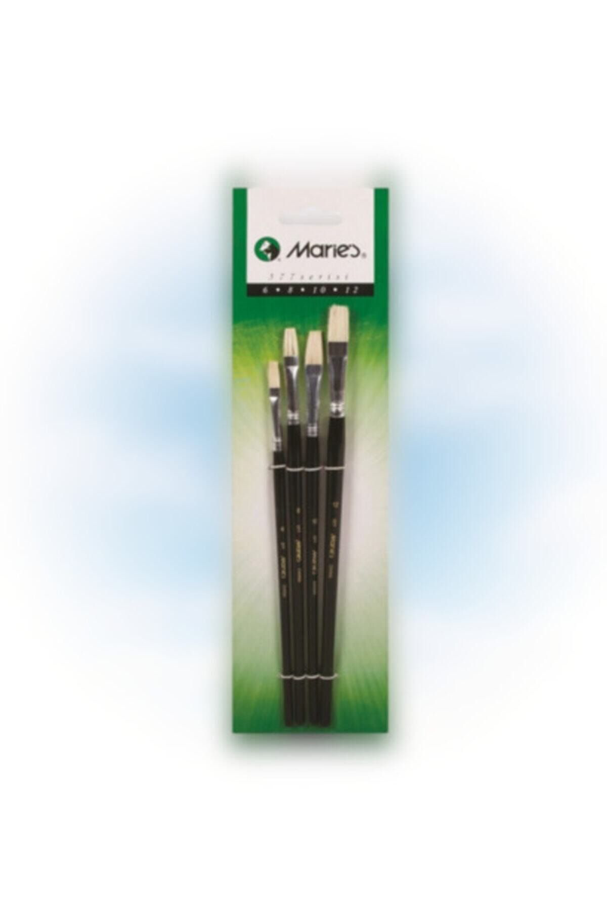Yerli Maries Martol Fırça Seti Yağlı Ve Akrilik Boya Fırçası 6-8-10-12