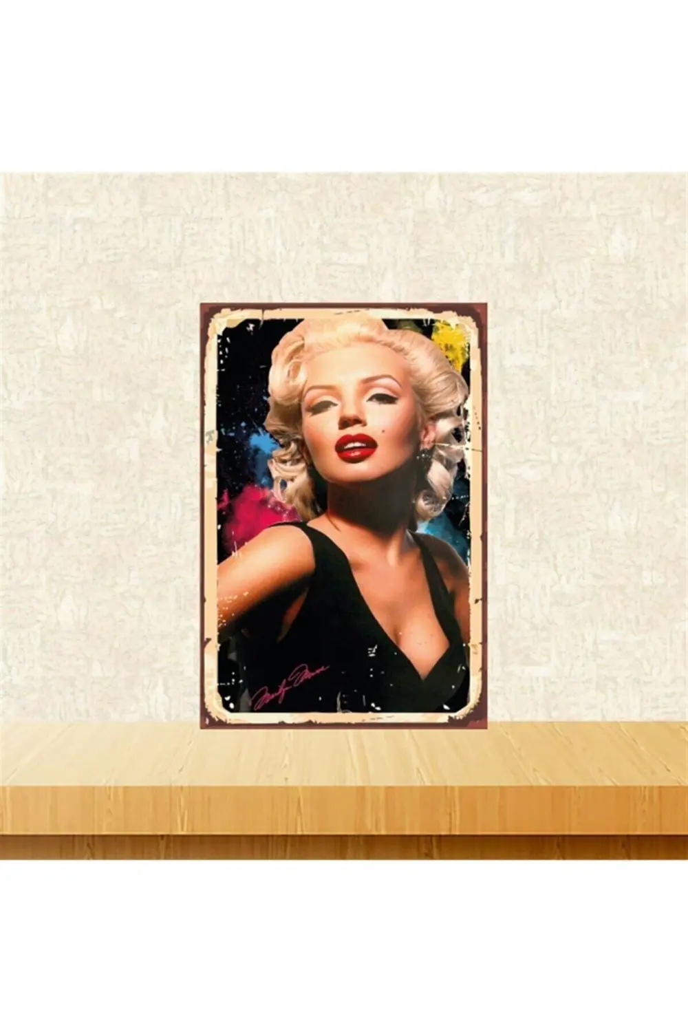 Marilyn Monroe 20-30 Cm Retro Ahşap Tablo Tkfx4716