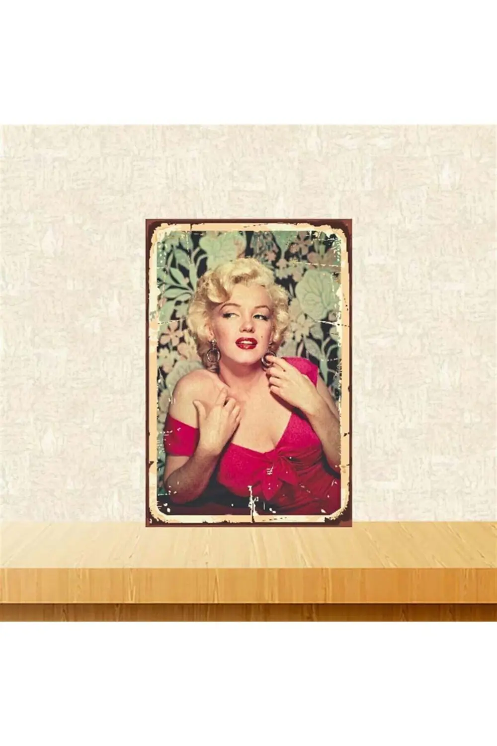 Marilyn Monroe Retro Ahşap Poster 20x30 cm