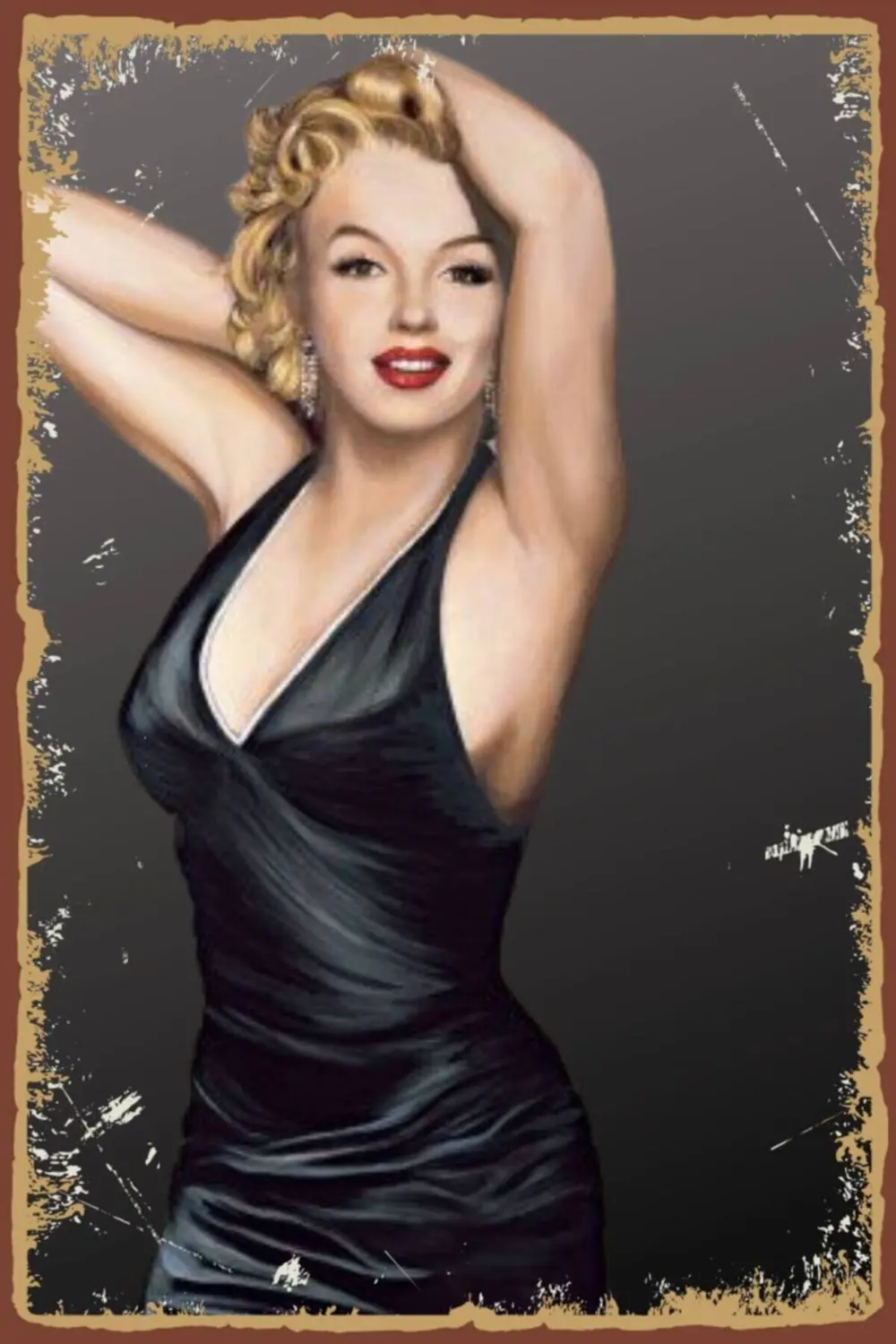 Marilyn Monroe Retro Ahşap Poster