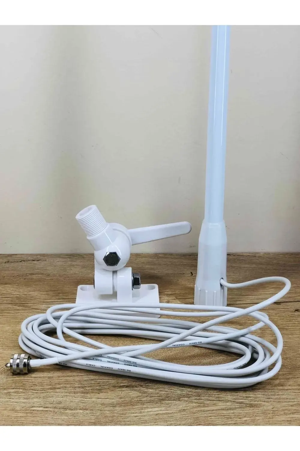 Marin Band Beyaz Fiber Anten Vhf Bandı Deniz Telsizi Anteni Tekne