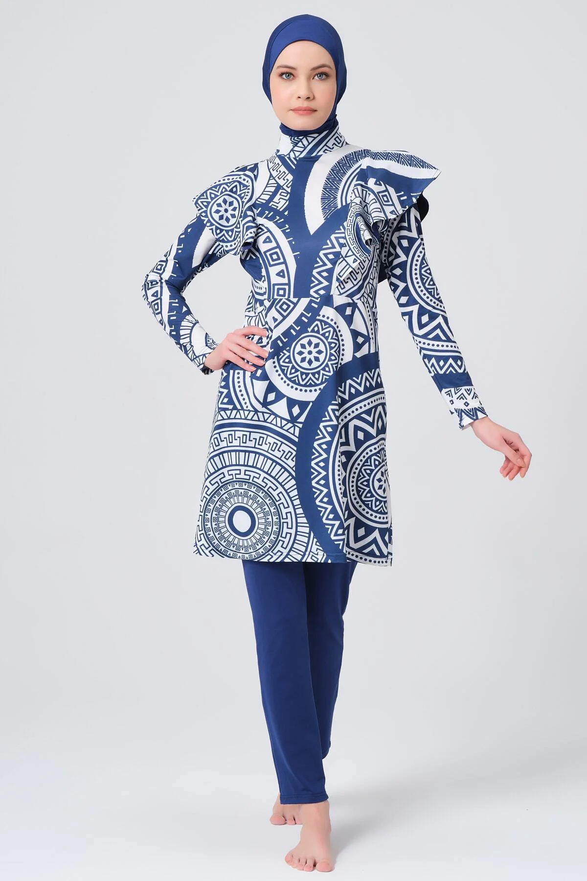 Marina Volan Detaylı Tesettür Mayo