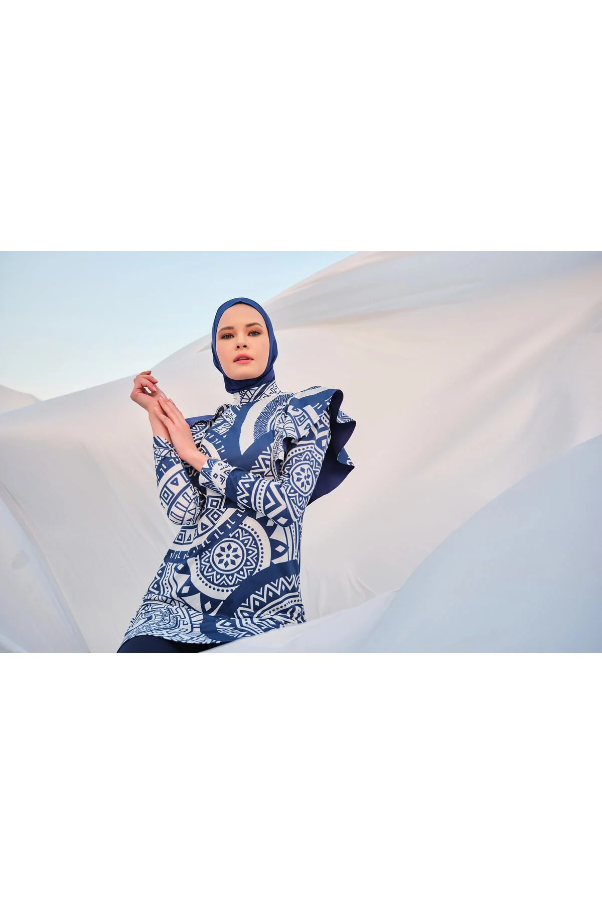 Marina Volan Detaylı Tesettür Mayo