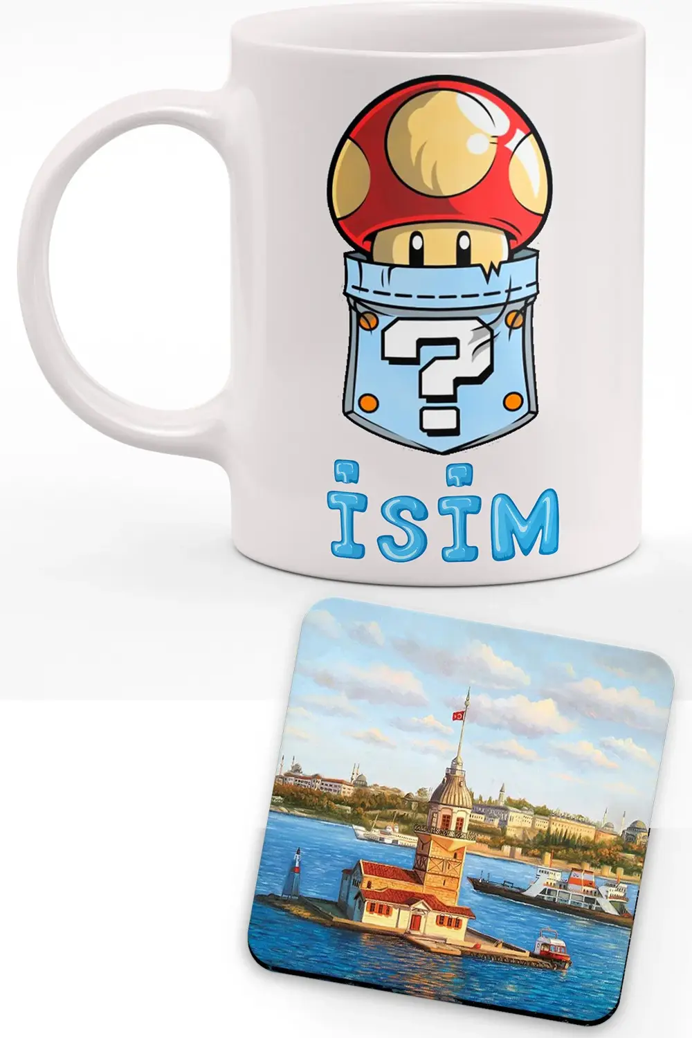 Mario Mantar, Kişiye Özel Isimli, Çift Tarafı Baskılı Porselen Ku