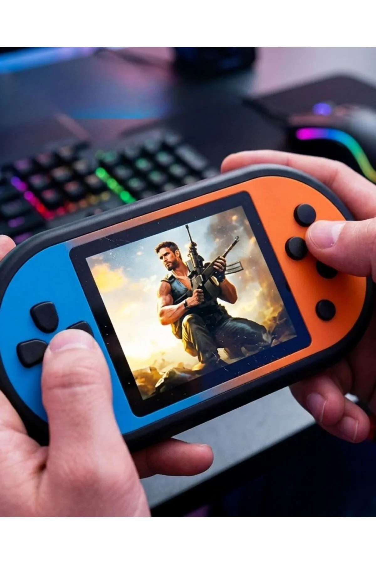 Mario Oyunlu Mini El Konsolu Yüksek Çözünürlüklü Retro Oyun Cihaz