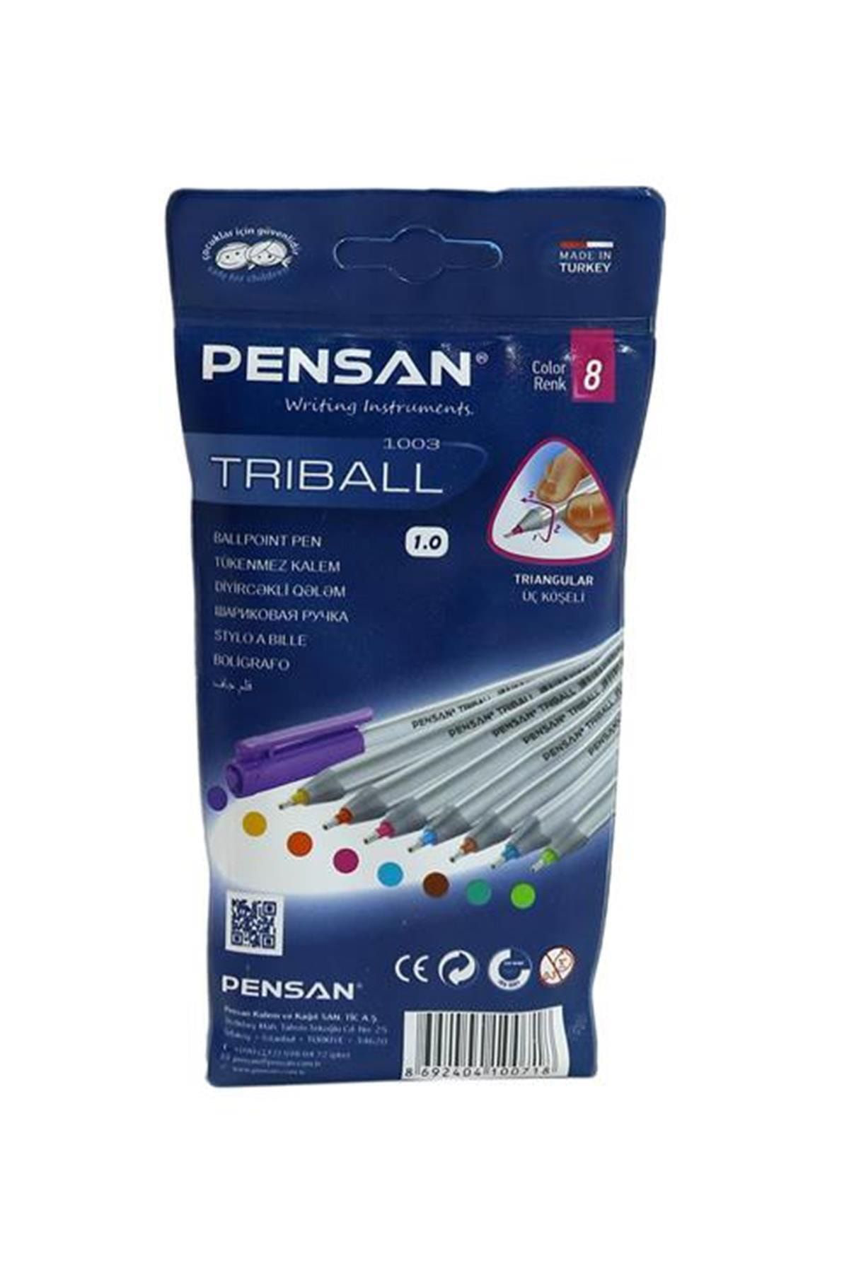 Pensan Marka: 1003 Triball 8 Renk Tükenmez Kalem Kategori: Tükenmez Kale